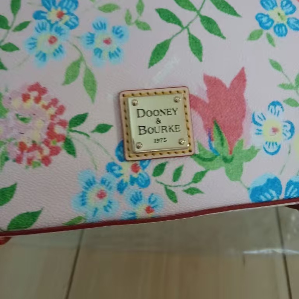 Dooney & Bourke Pastel Floral Shoulder Bag in Pink and Blue - Picture 5 of 7